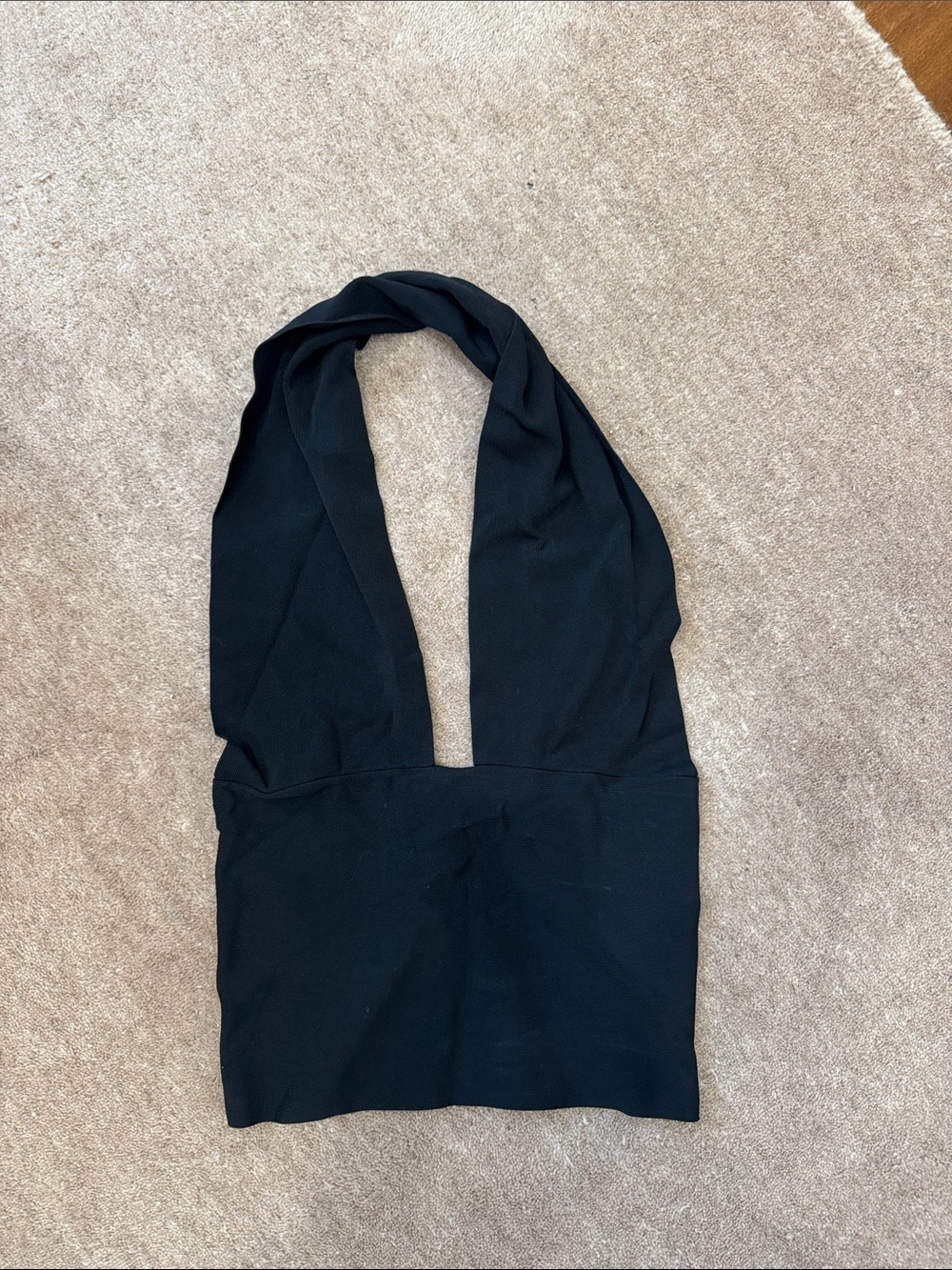 WeWoreWhat Black Halter Neck Crop Top